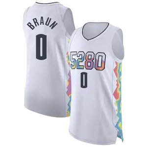 Denver Nuggets Authentic White Christian Braun 2024/25 City Edition Jersey - Men's