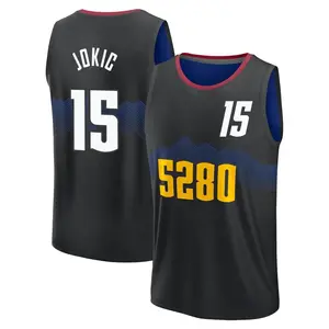 Denver Nuggets Fast Break Black Nikola Jokic 2023/24 City Edition Jersey - Men's