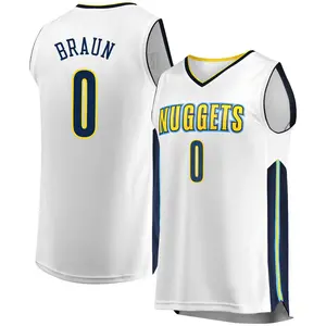 Denver Nuggets Fast Break White Christian Braun Jersey - Association Edition - Men's