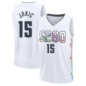 Denver Nuggets Fast Break White Nikola Jokic Fanatics 2024/25 City Edition Jersey - Men's