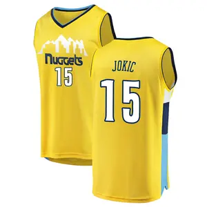 Denver Nuggets Fast Break Yellow Nikola Jokic Jersey - Statement Edition - Youth
