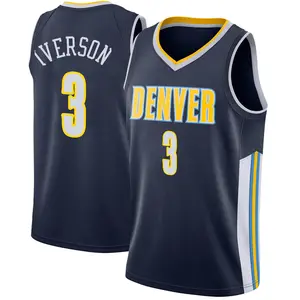 Denver Nuggets Swingman Navy Allen Iverson Jersey - Icon Edition - Youth