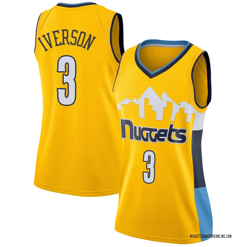 Denver Nuggets Swingman Yellow Allen Iverson Jersey - Statement Edition -  Women's