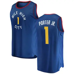 Fanatics Branded Denver Nuggets Blue Michael Porter Jr. 2018/19 Fast Break Jersey - Statement Edition - Men's