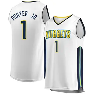 Fanatics Branded Denver Nuggets Swingman White Michael Porter Jr. Fast Break Jersey - Association Edition - Men's