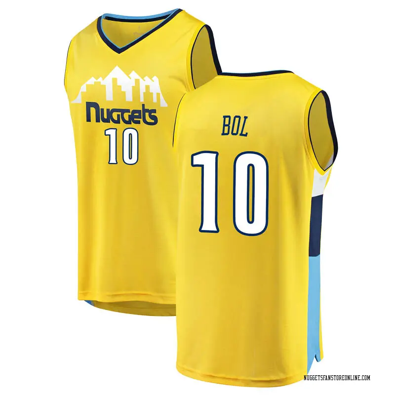 Fanatics Branded Denver Nuggets Swingman Yellow Bol Bol Fast Break Jersey - Statement Edition - Men's