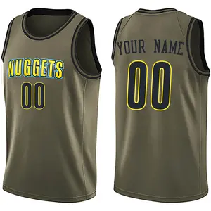Nike Denver Nuggets Swingman Green Custom Salute to Service Jersey - Youth