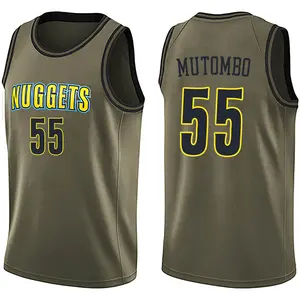 Nike Denver Nuggets Swingman Green Dikembe Mutombo Salute to Service Jersey - Men's