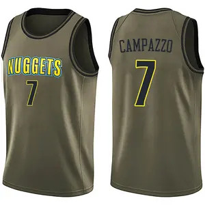 Nike Denver Nuggets Swingman Green Facundo Campazzo Salute to Service Jersey - Men's