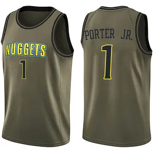 Nike Denver Nuggets Swingman Green Michael Porter Jr. Salute to Service Jersey - Youth