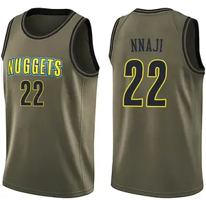 Nike Denver Nuggets Swingman Green Zeke Nnaji Salute to Service Jersey - Men's