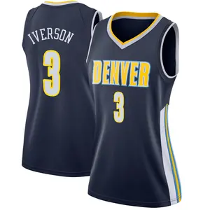Nike Denver Nuggets Swingman Navy Allen Iverson Jersey - Icon Edition - Women's
