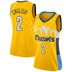 Nike Denver Nuggets Swingman Yellow Alex English Jersey - Statement Edition - Women's