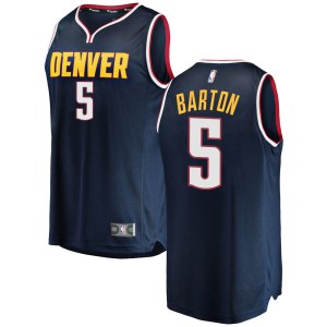 Denver Nuggets Navy Will Barton 2018/19 Fast Break Jersey - Icon Edition - Youth