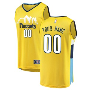Denver Nuggets Fast Break Yellow Custom Jersey - Statement Edition - Youth