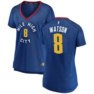 Denver Nuggets Fast Break Blue Peyton Watson 2018/19 Jersey - Statement Edition - Women's