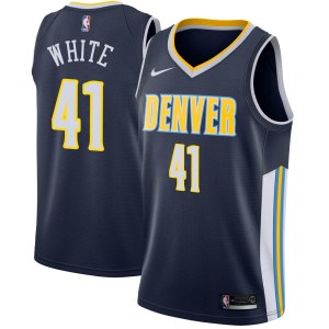 Denver Nuggets Swingman White Jack White Navy Jersey - Icon Edition - Youth