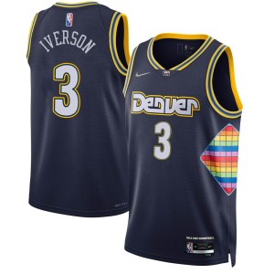 Denver Nuggets Swingman Navy Allen Iverson 2021/22 City Edition Jersey - Youth