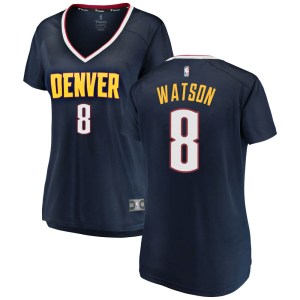 Denver Nuggets Fast Break Navy Peyton Watson 2018/19 Jersey - Icon Edition - Women's
