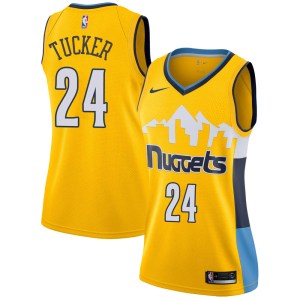 Denver Nuggets Swingman Yellow Rayjon Tucker Jersey - Statement Edition - Women's