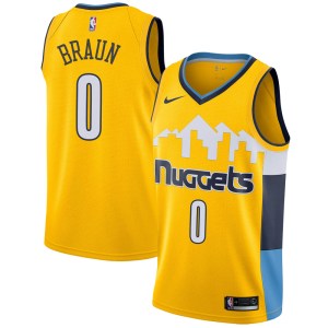 Denver Nuggets Swingman Yellow Christian Braun Jersey - Statement Edition - Men's