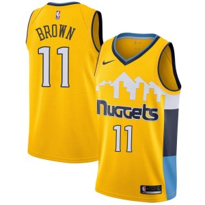 Denver Nuggets Swingman Yellow Bruce Brown Jersey - Statement Edition - Men's