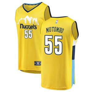 Denver Nuggets Yellow Dikembe Mutombo Fast Break Jersey - Statement Edition - Men's