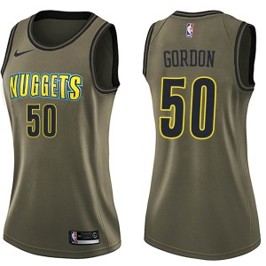 Denver Nuggets Swingman Green Aaron Gordon Salute to Service Jersey - Women's