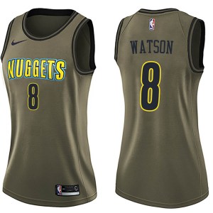 Denver Nuggets Swingman Green Peyton Watson Salute to Service Jersey - Women's