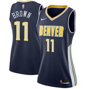 Denver Nuggets Swingman Brown Bruce Brown Navy Jersey - Icon Edition - Women's