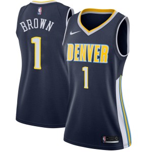 Denver Nuggets Swingman Brown Bruce Brown Navy Jersey - Icon Edition - Women's