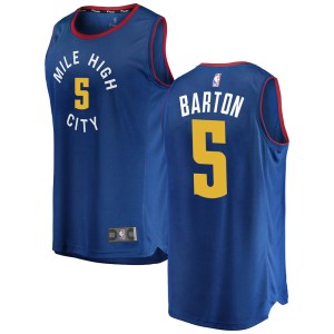 Denver Nuggets Blue Will Barton 2018/19 Fast Break Jersey - Statement Edition - Youth