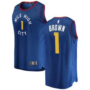 Denver Nuggets Fast Break Blue Bruce Brown 2018/19 Jersey - Statement Edition - Youth