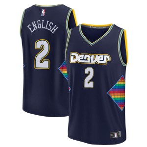 Denver Nuggets Replica Navy Alex English 2021/22 Fast Break City Edition Jersey - Youth