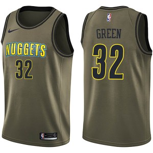 Denver Nuggets Swingman Green Jeff Green Salute to Service Jersey - Men's