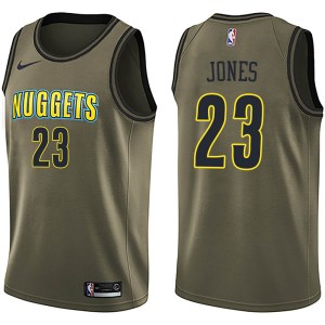 Denver Nuggets Swingman Green Carlik Jones Salute to Service Jersey - Men's
