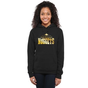 Denver Nuggets Gold Collection Ladies Pullover Hoodie - Black - Women's
