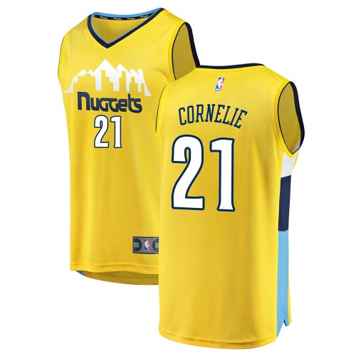 Denver Nuggets Yellow Petr Cornelie Fast Break Jersey - Statement Edition - Youth