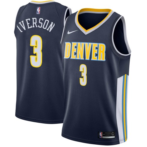 Denver Nuggets Swingman Navy Allen Iverson Jersey - Icon Edition - Youth