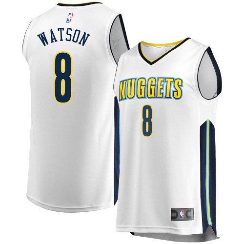 Denver Nuggets Fast Break White Peyton Watson Jersey - Association Edition - Men's