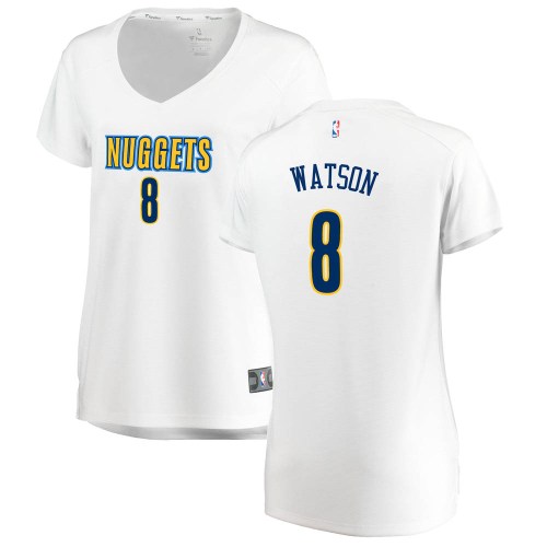 Denver Nuggets Fast Break White Peyton Watson Jersey - Association Edition - Women's