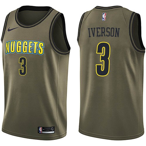 Denver Nuggets Swingman Green Allen Iverson Salute to Service Jersey - Youth